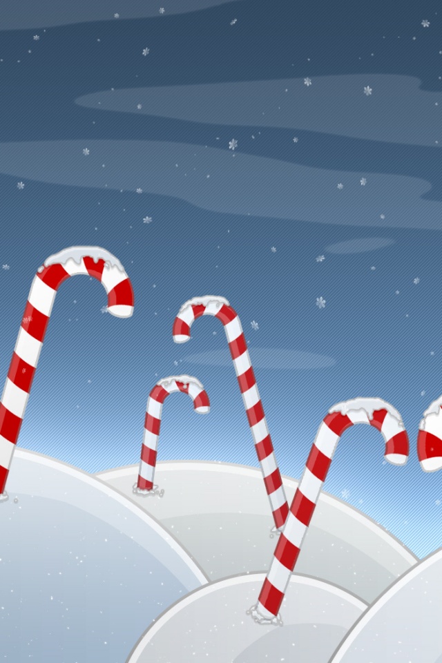 Леденцы в сугробах обои