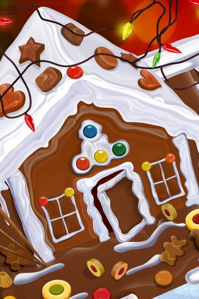 Пряничный домик обои