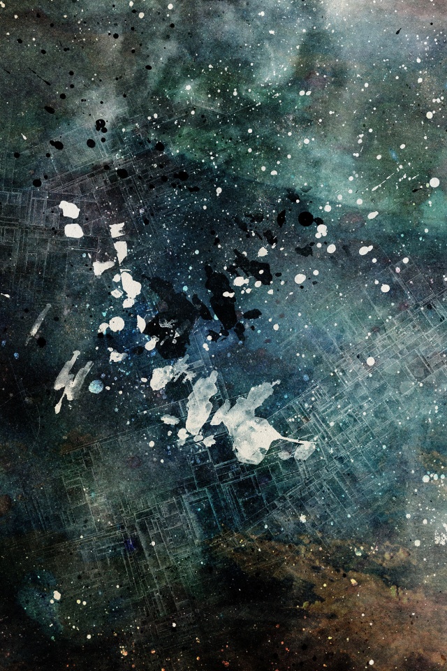 Паттер из красок и штрихов обои