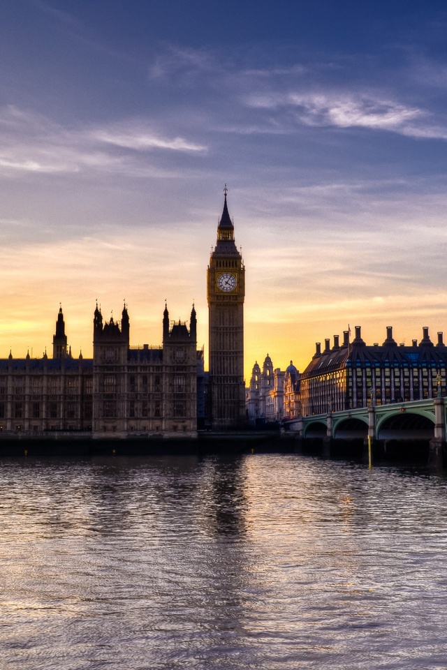 Биг-Бен на берегу Темзы обои