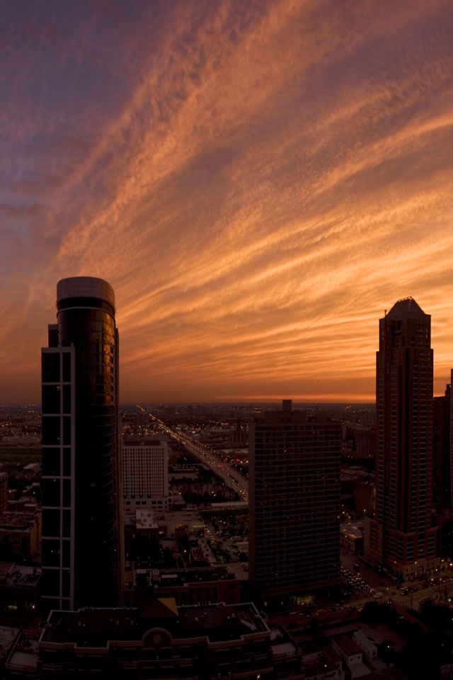 Сумерки в городе обои