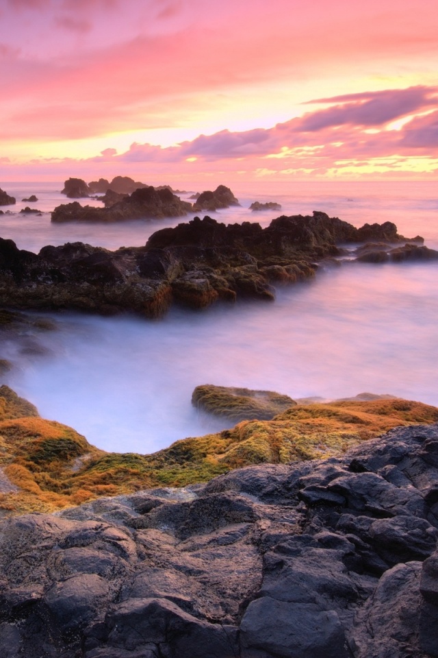 Острова в тумане обои