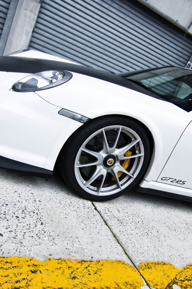 Белый порше обои