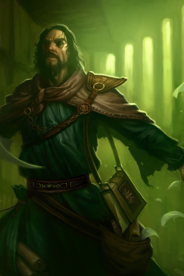 Маг в библиотеке обои