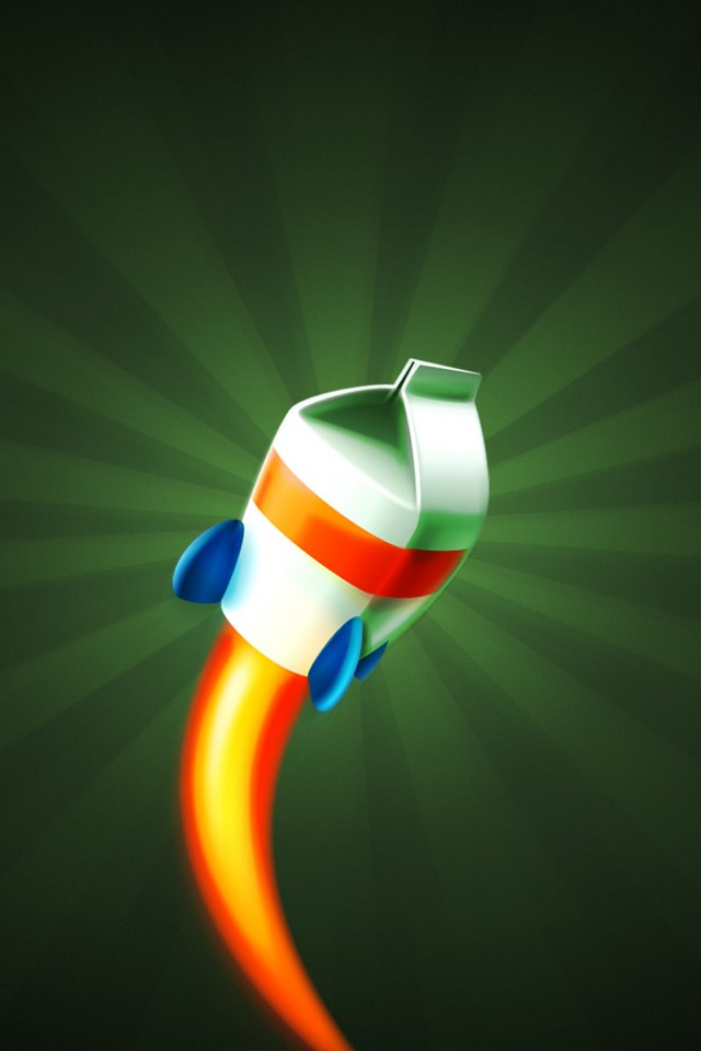 Молочная ракета обои