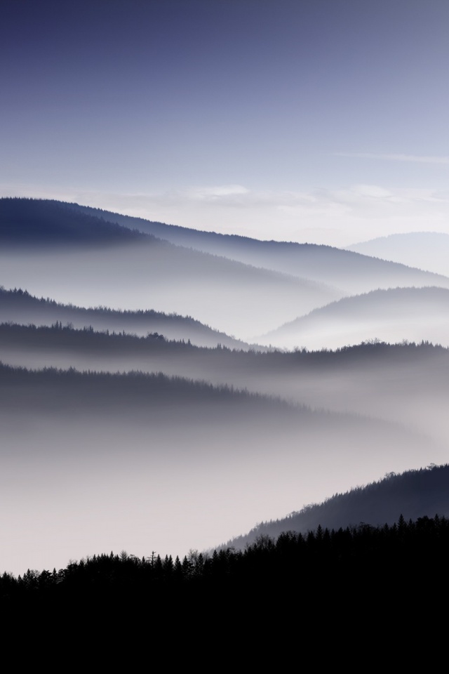 Туманные горы обои