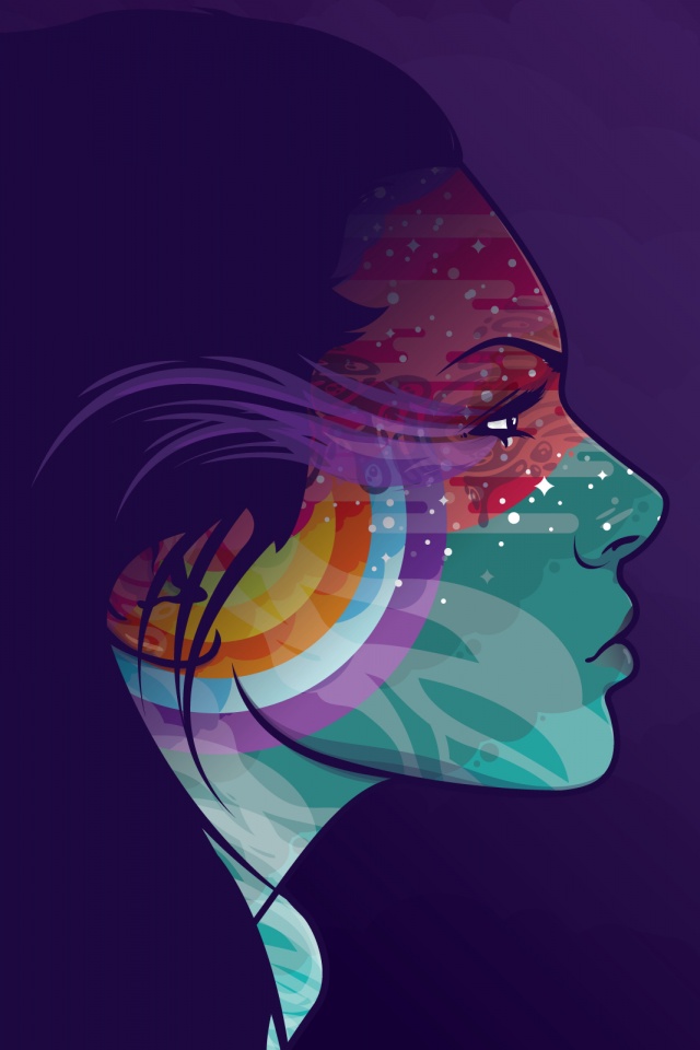 Профиль девушки обои