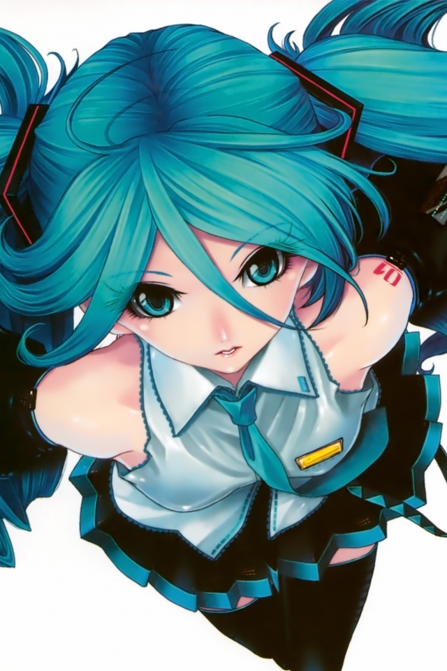 Синеволосая Хатсуне Мику обои