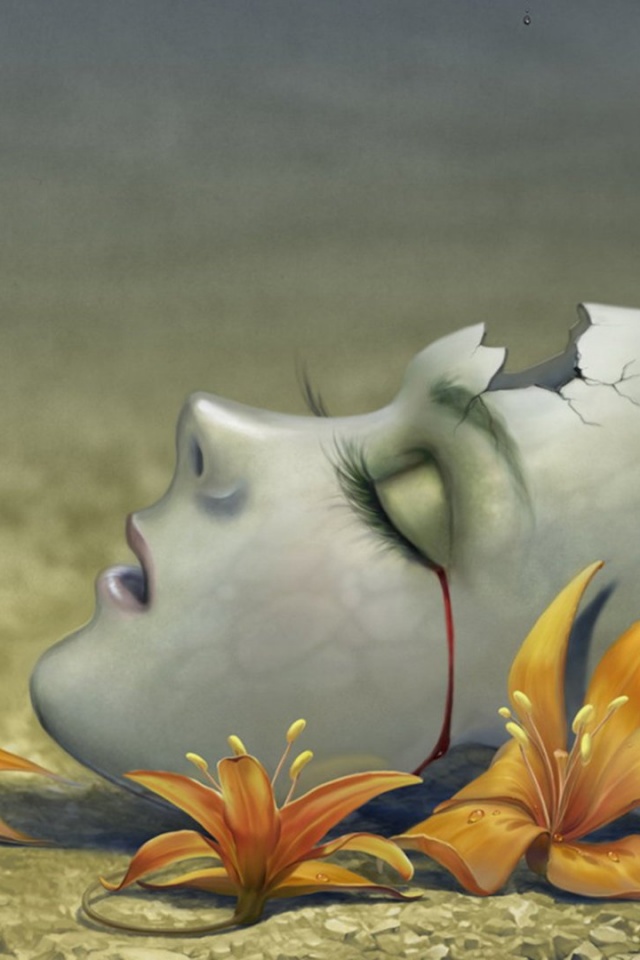 Разбитая маска обои