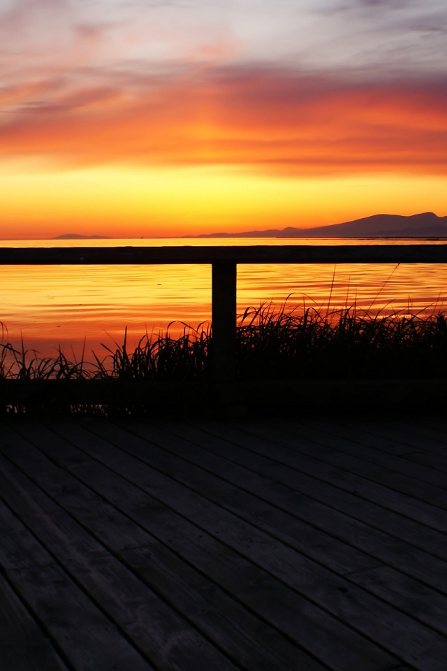 Терасса на море обои