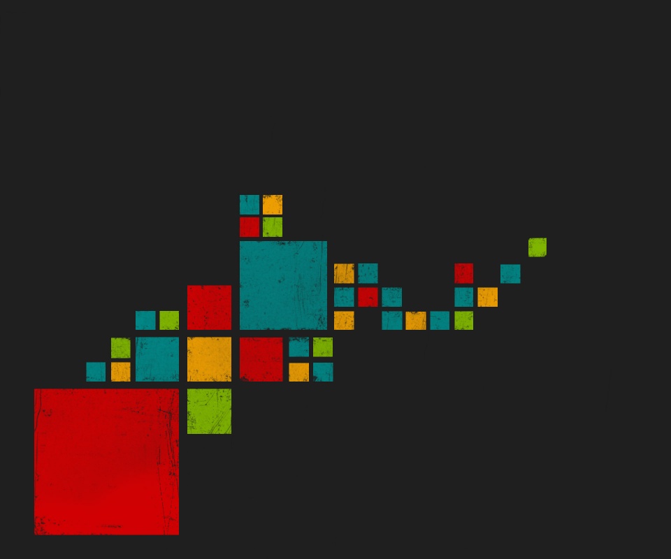 Цветные кубы обои