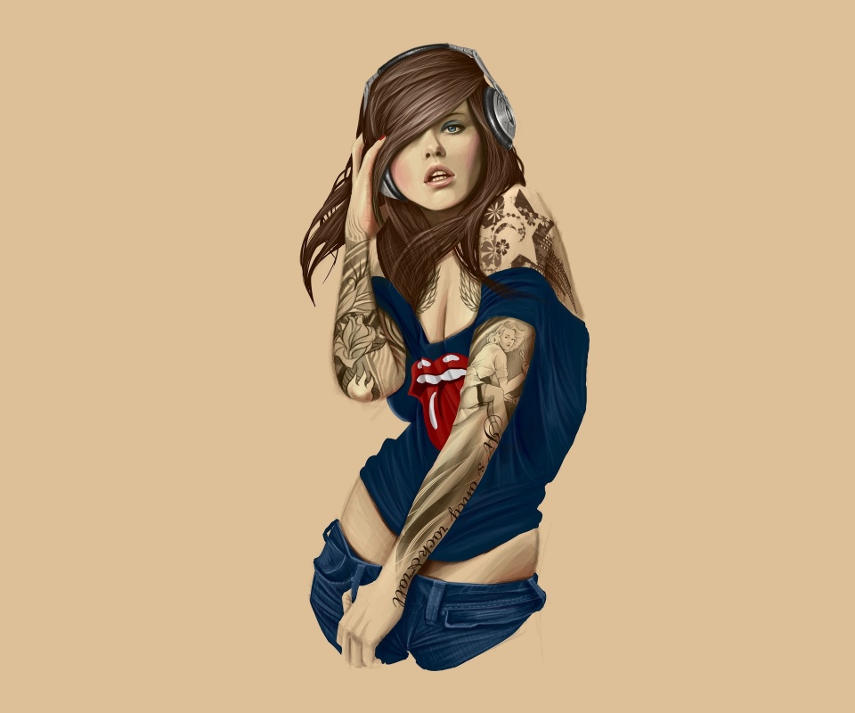 Музыкальная девочка обои