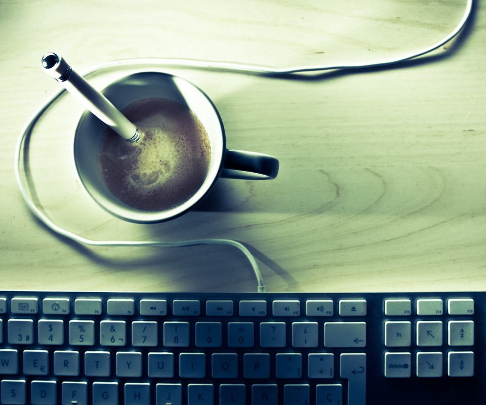 Ручка в кофе обои