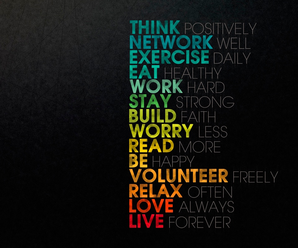 Think possitively обои