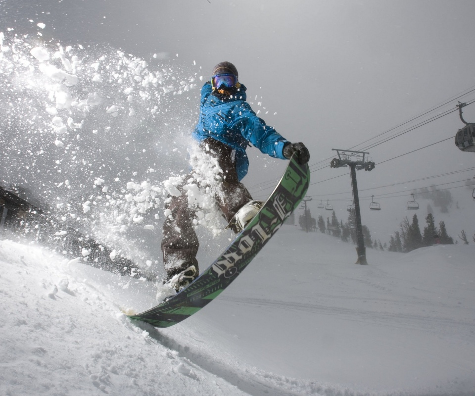 Сноубордист обои