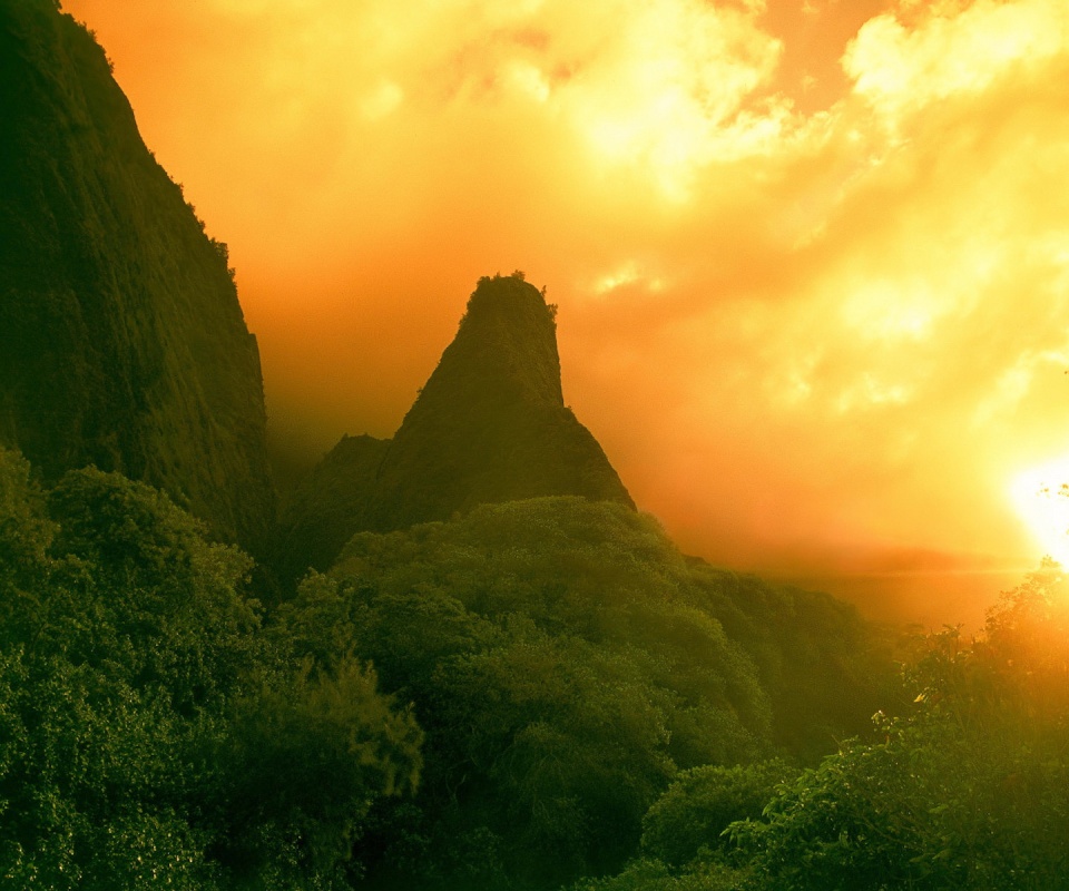 Заросшие джунглями горы обои