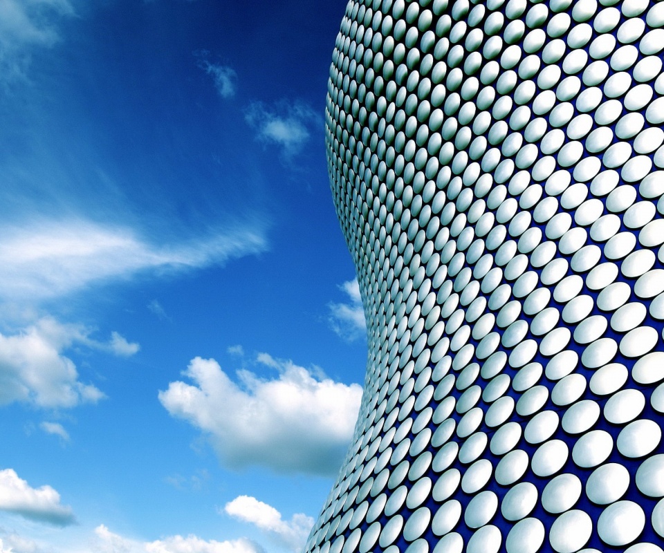 Стена из белых кругов обои