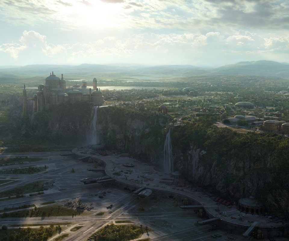 Космопорт в джунглях обои