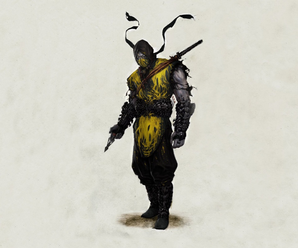 Скорпион из Мортал Комбат обои