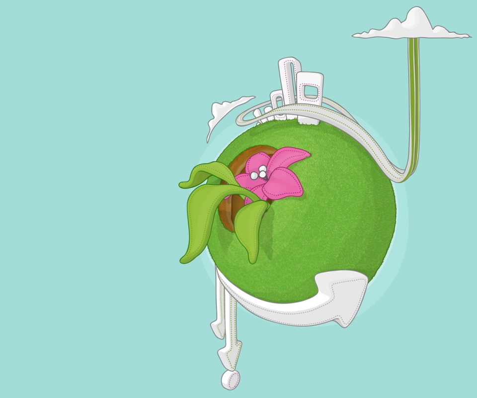 Зелёная планета обои