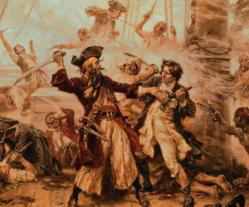 Бой с пиратами обои