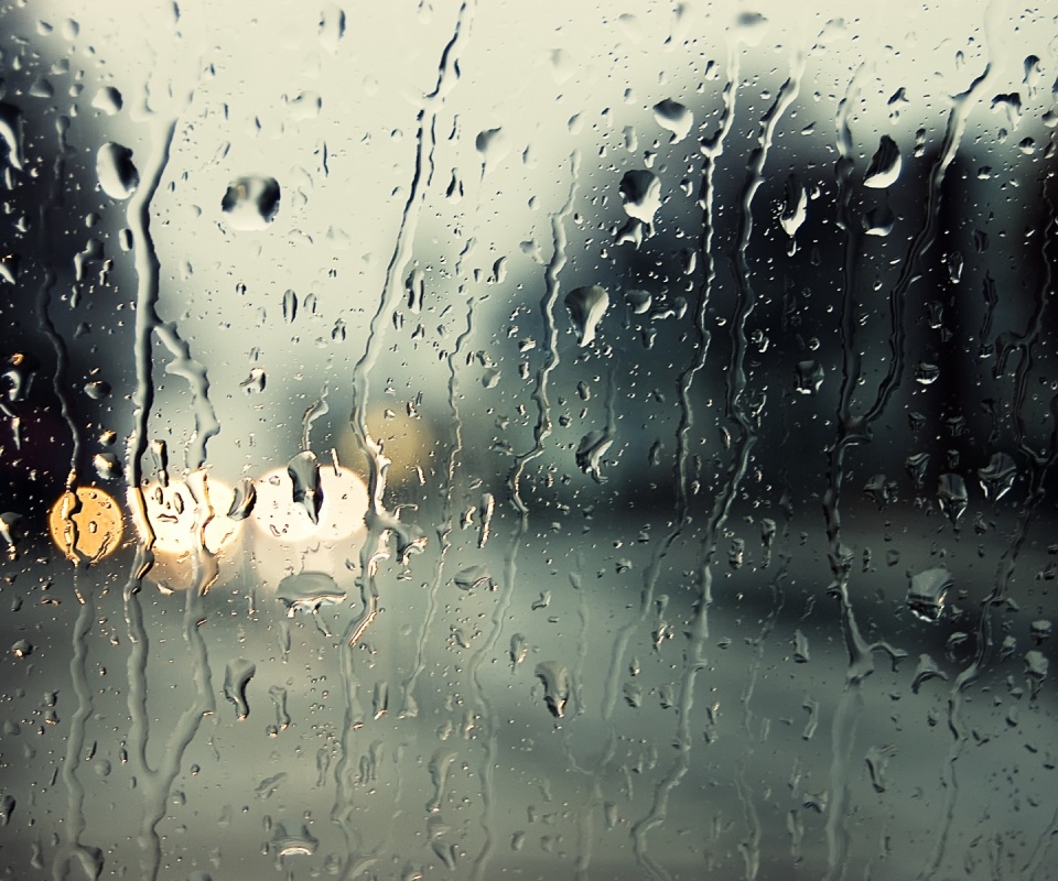 Мокрое стекло обои