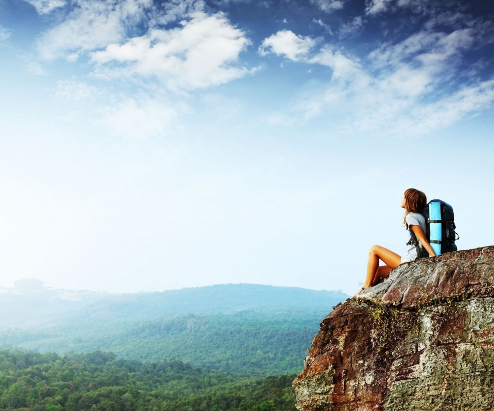 Девушка турист обои