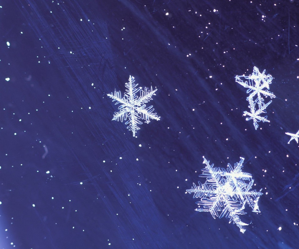 Снежинки обои