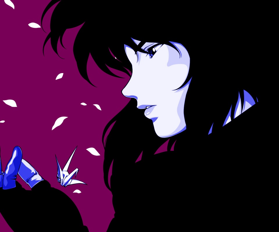 Девушка делает оригами обои