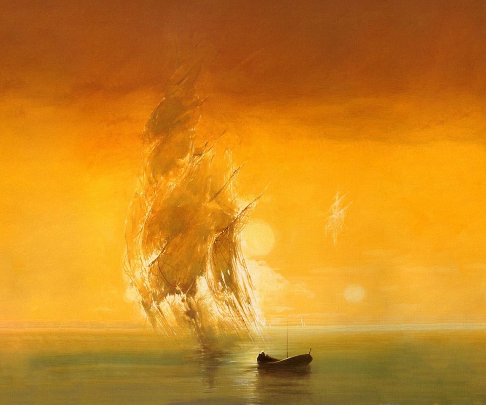 Призрачный парусник обои