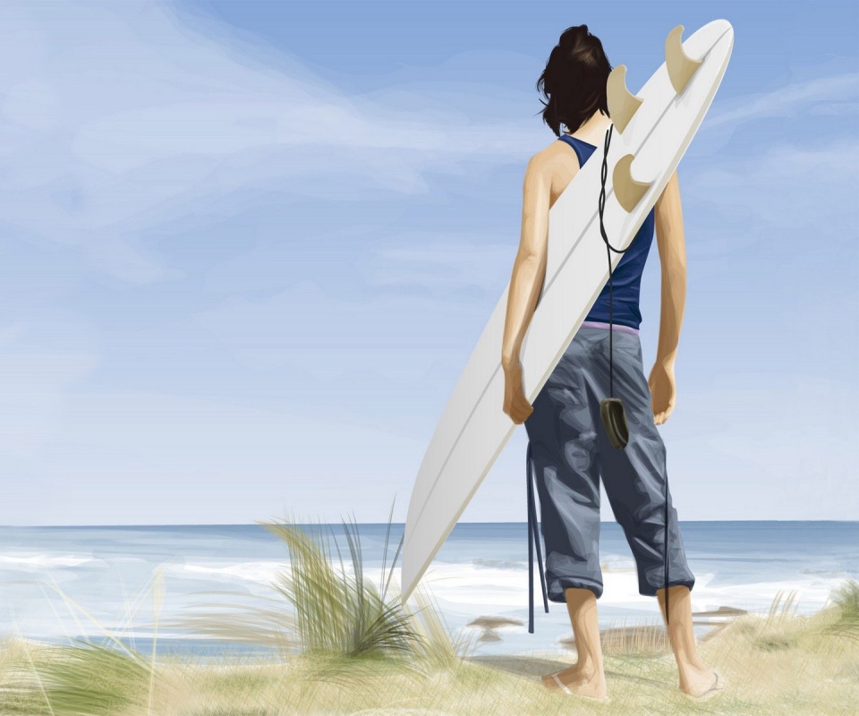 В ожидании волны обои