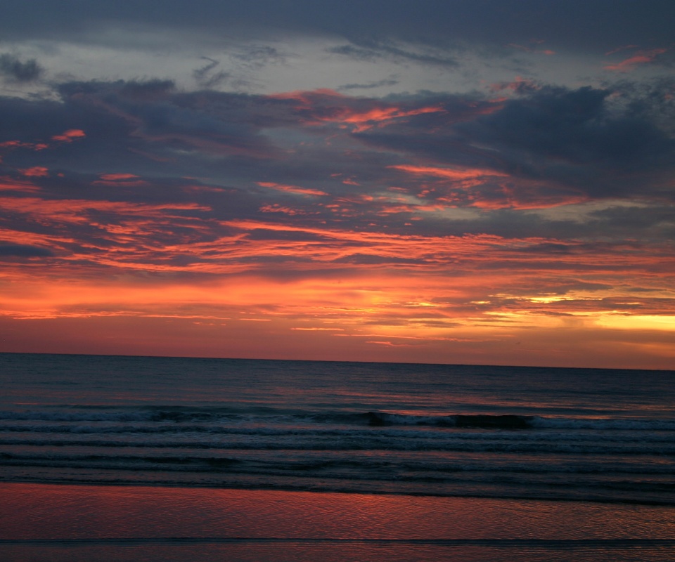 Закат на море обои