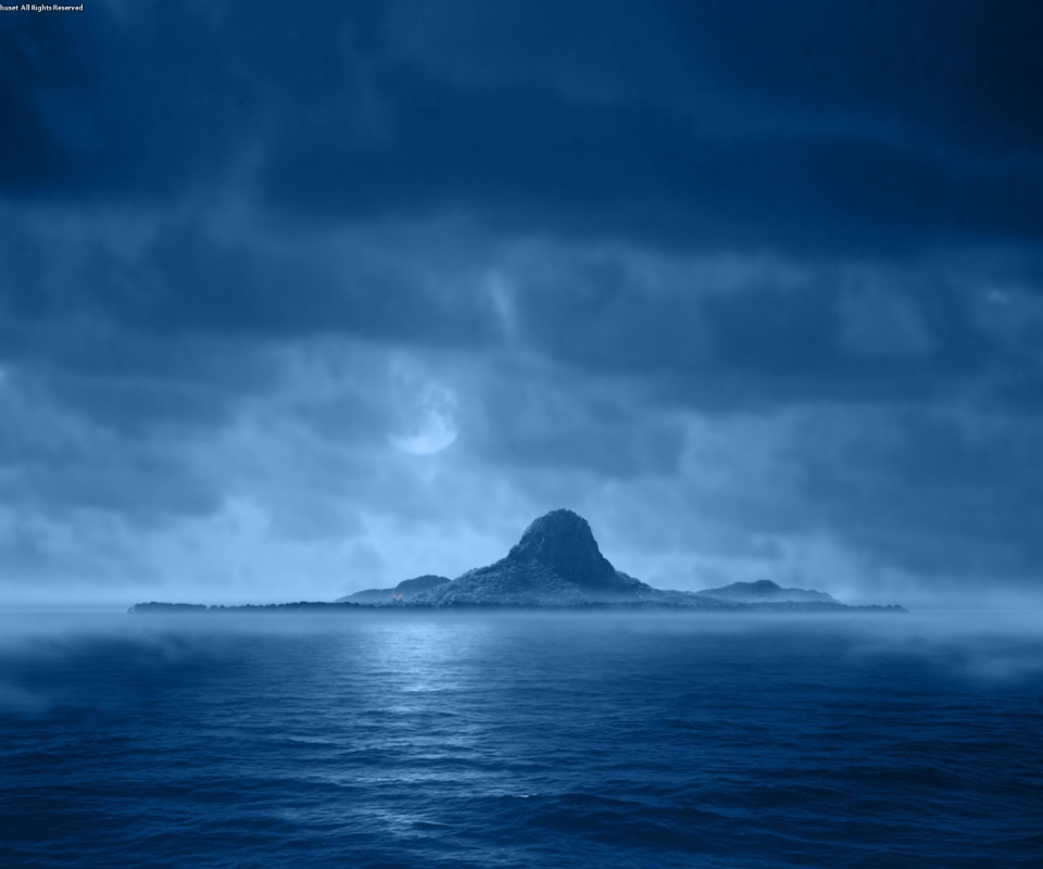 Ночной остров обои