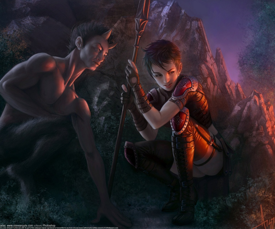 Девушка и сильван обои