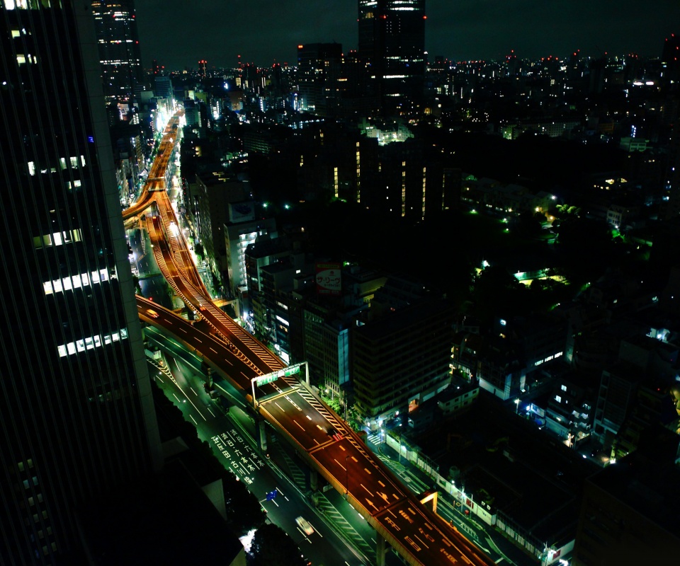 Вид на автостраду обои