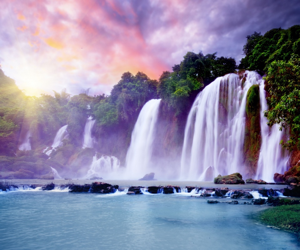 Водопады в джунглях обои