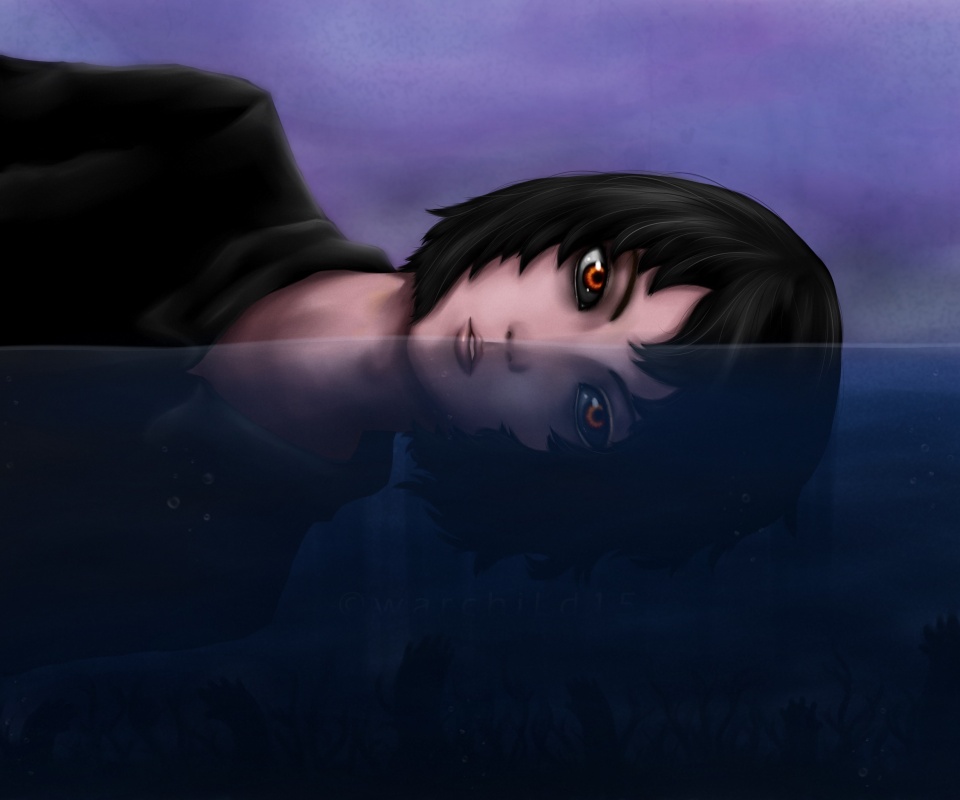 Девочка в воде обои