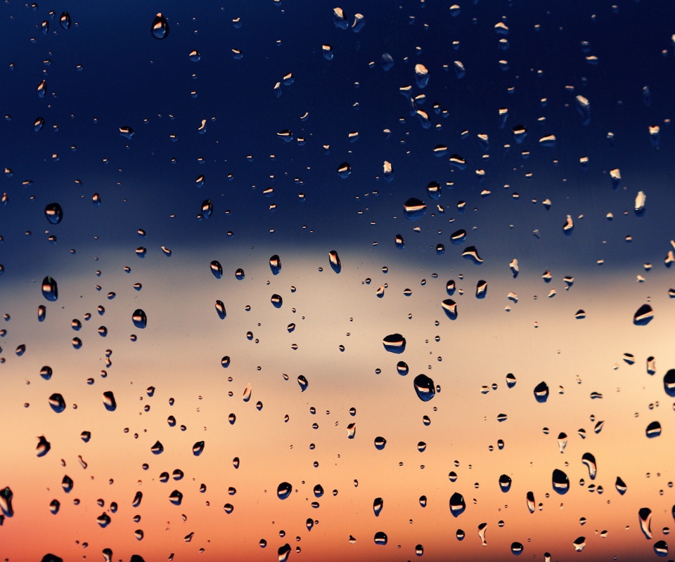 Капли на стекле обои