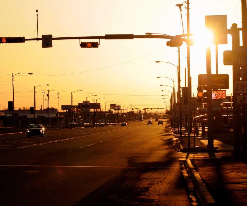 Закат в Лос Анджелесе обои