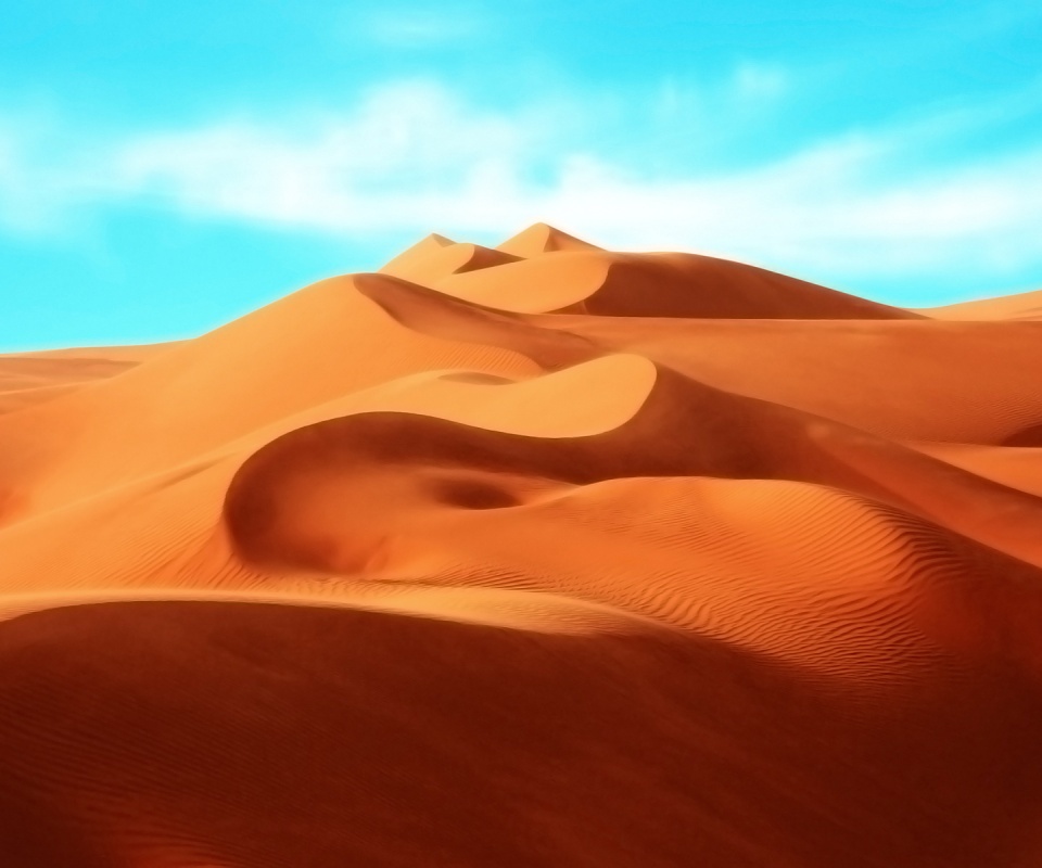 Волнистые барханы обои