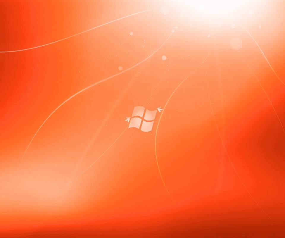 Оранжевый логотип Windows обои
