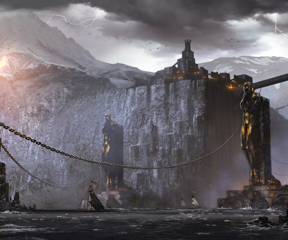 Концепт арт из Dragon Age 2 обои