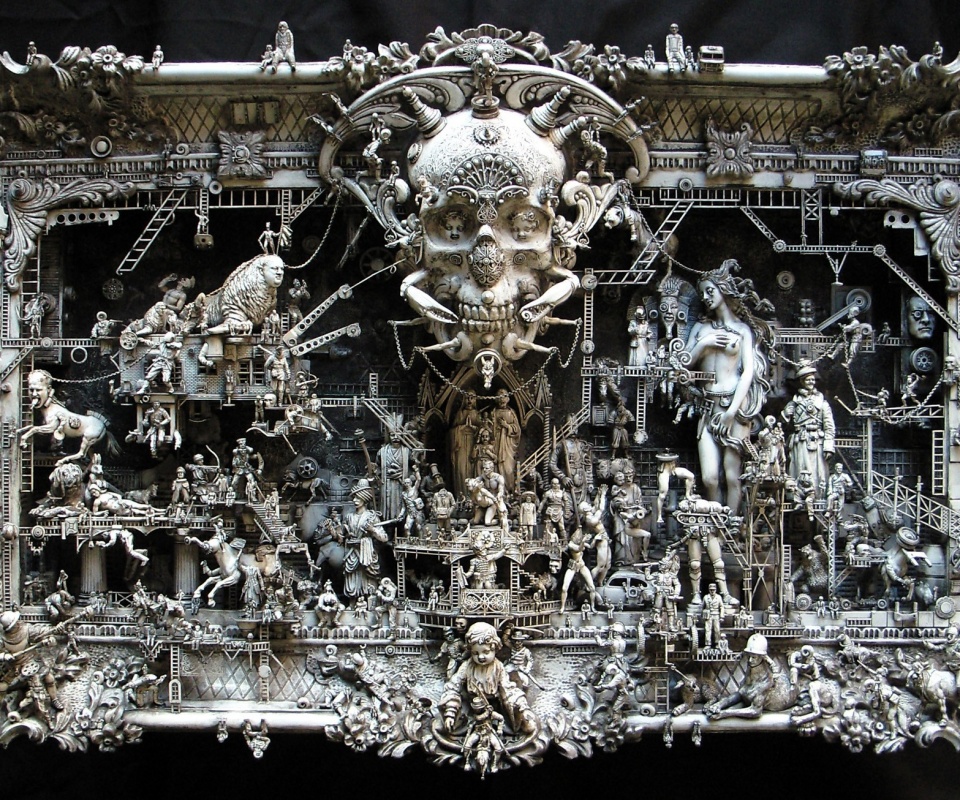 Адская скульптура обои