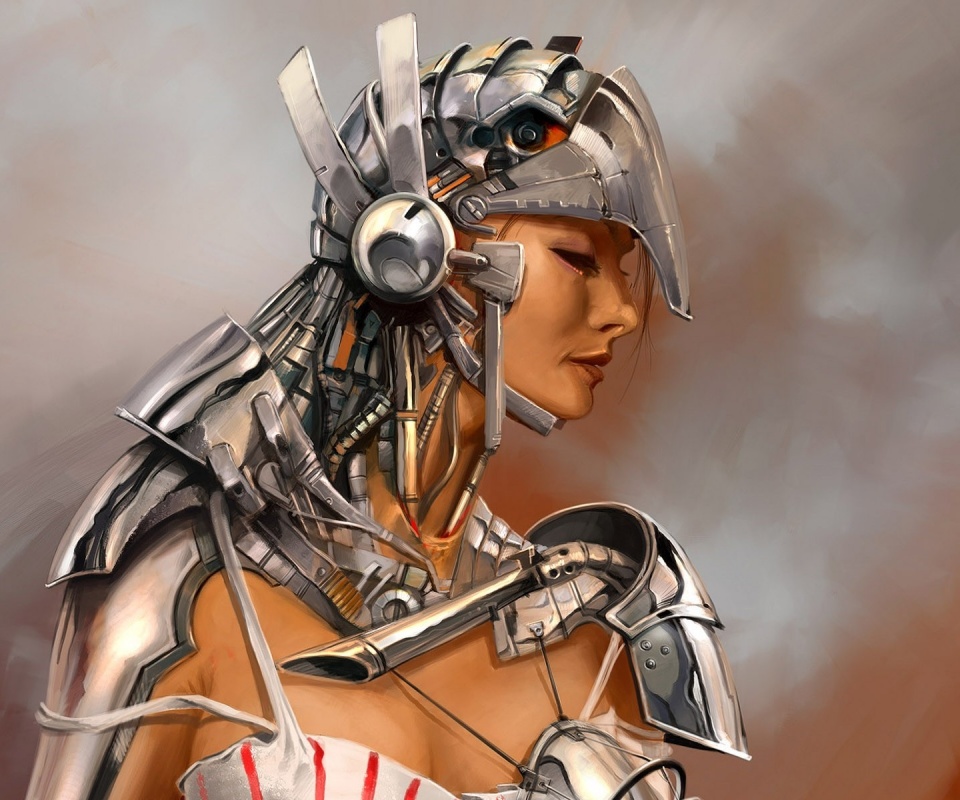 Девушка в силовой броне обои