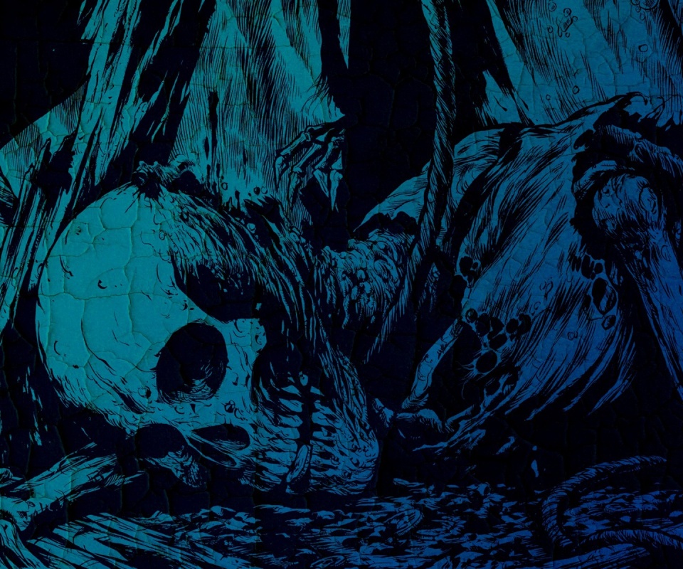 Тлеющий скелет обои