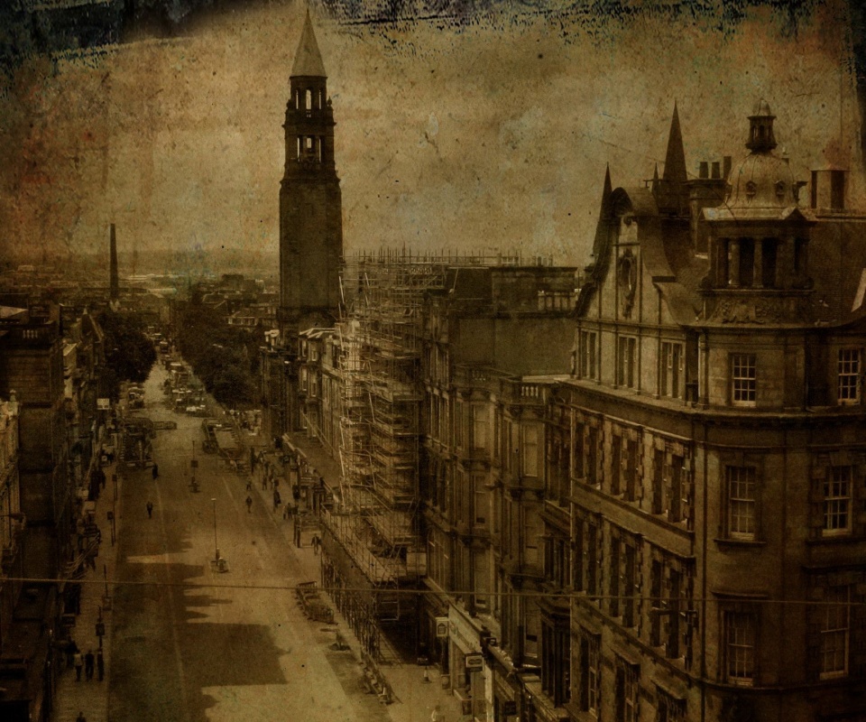 Старинное фото города обои