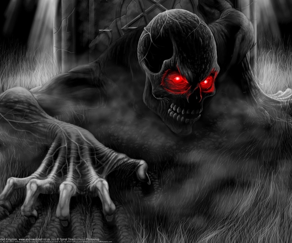 Черный труп вылезает из могилы обои