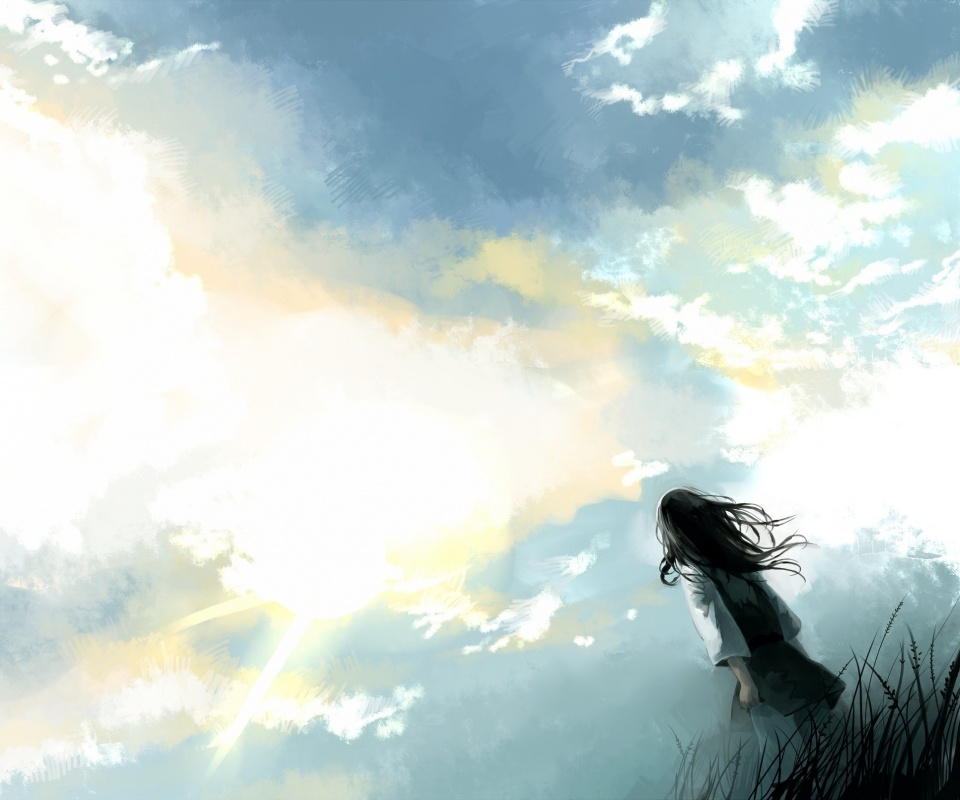 Одинокая девочка обои