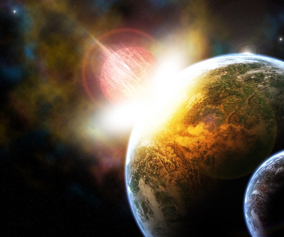 Восход за горизонтом обои