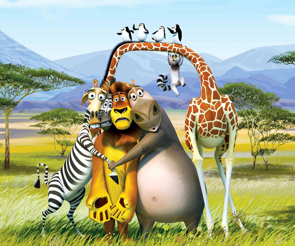 Герои мультфильма Мадагаскар обои